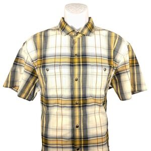 KUHL Styk Plaid Shirt Short Sleeve Button Up Tapered Fit Outdoor Casual XLARGE